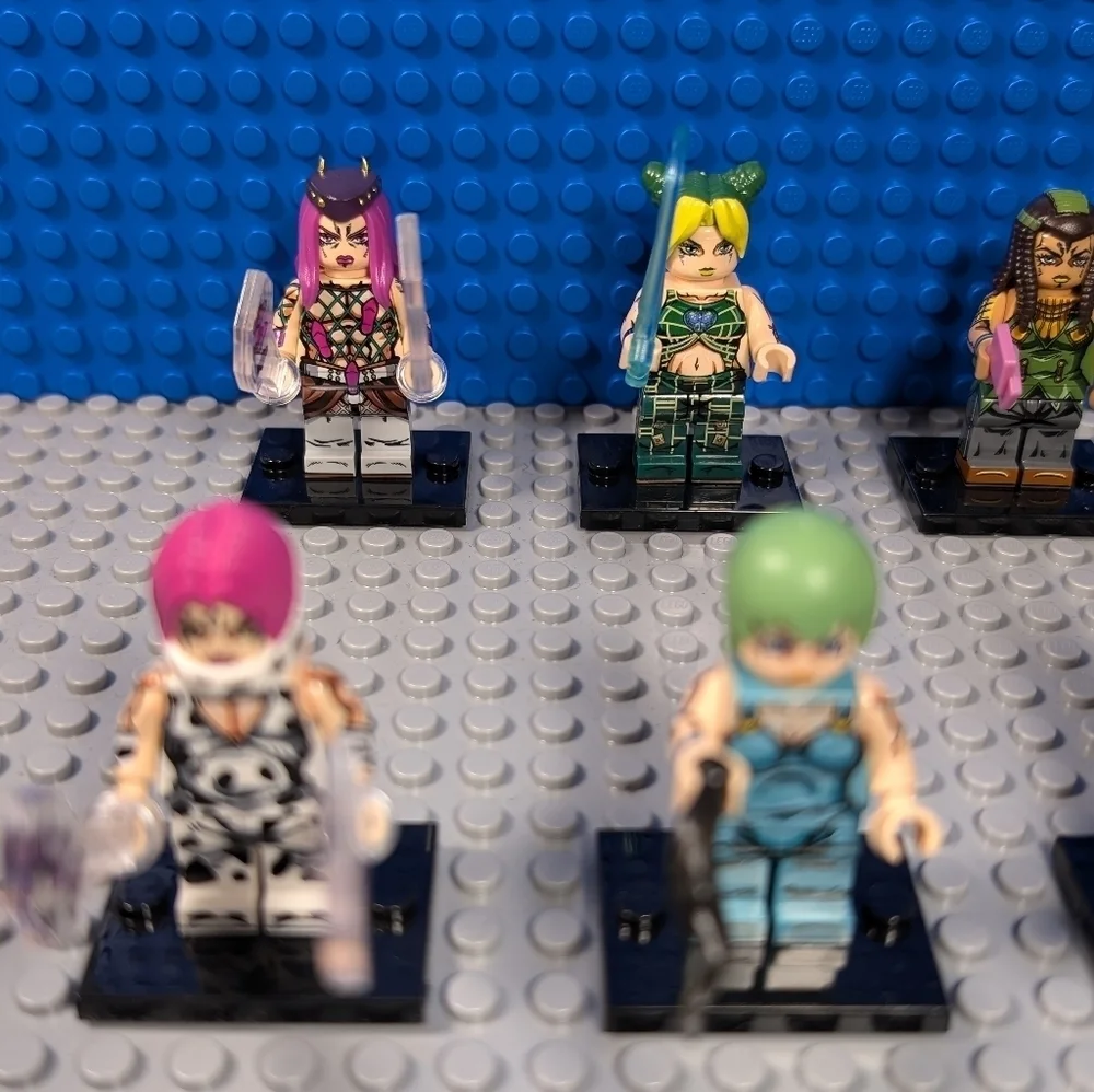 8 Minifigures- Jojo Anime Building Block Toy Manga Action Figure Collectible